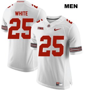 Men's NCAA Ohio State Buckeyes Brendon White #25 College Stitched Authentic Nike White Football Jersey RX20J00BS